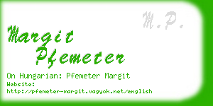 margit pfemeter business card